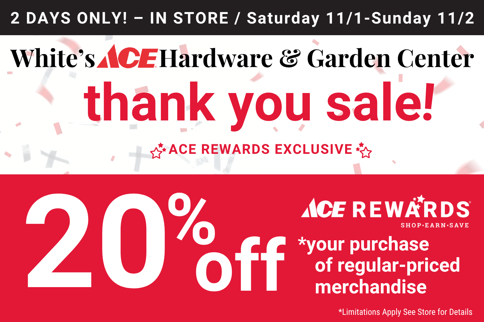 2025 Ace Rewards Thank You Sale