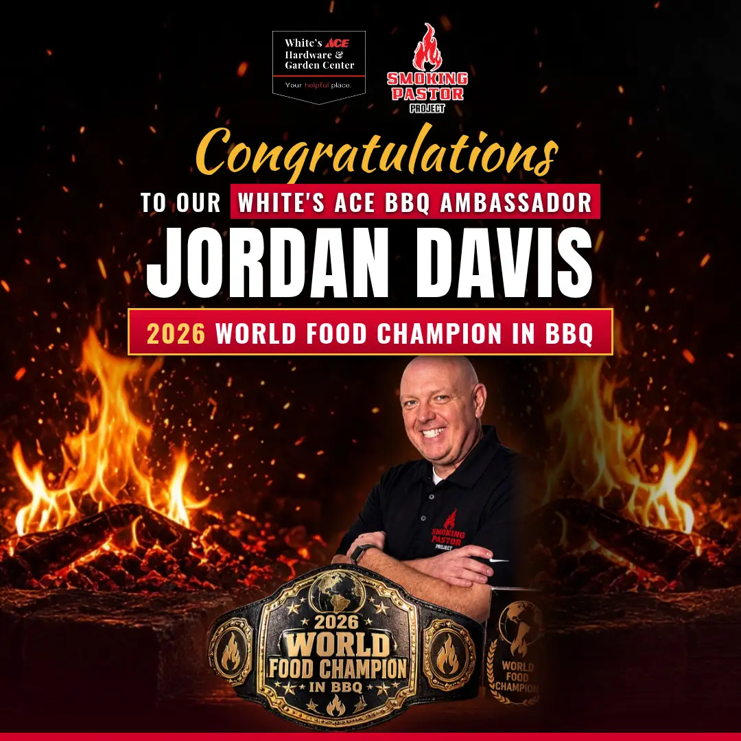 Congratulations to White's Ace BBQ Ambassador Jordan Davis, 2026 World Barbecue Champion
